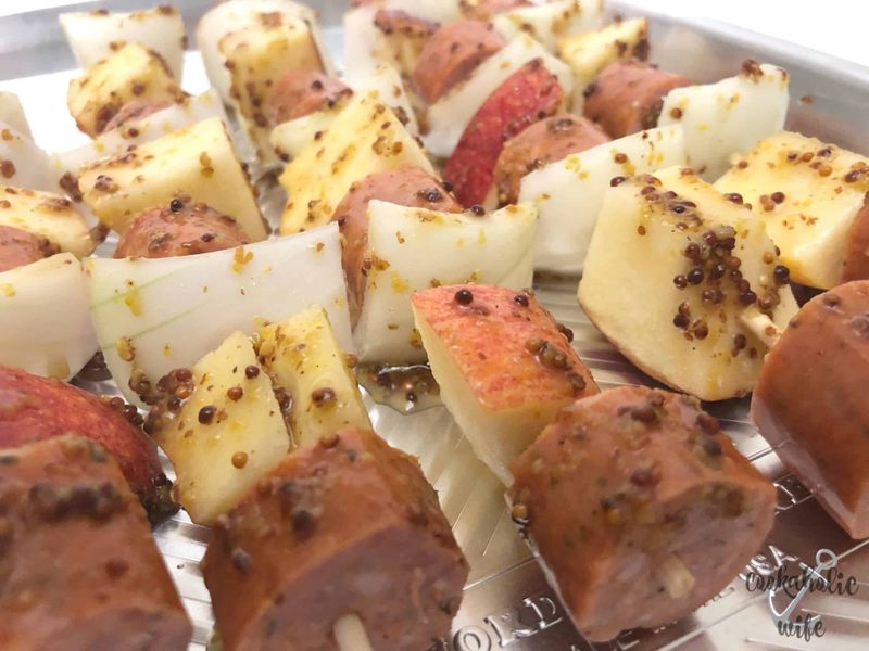 Turkey and Apple Skewers