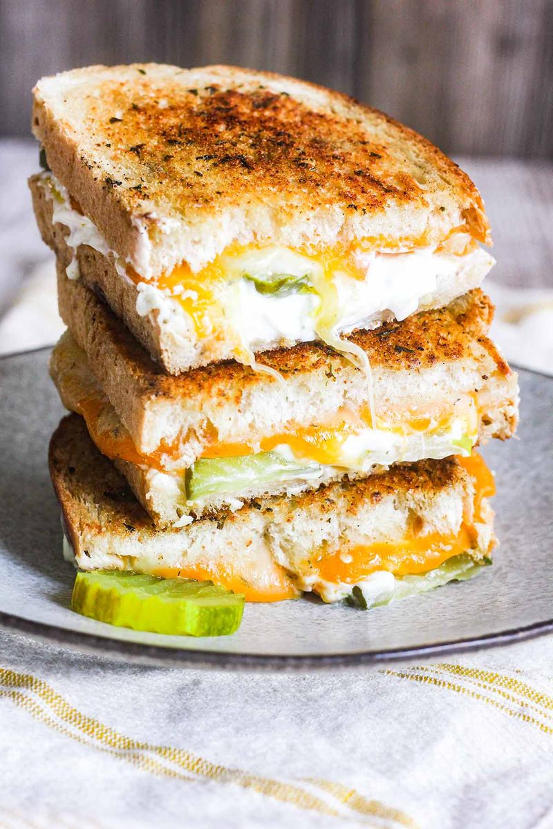 Cheese and Pickle Sandwich