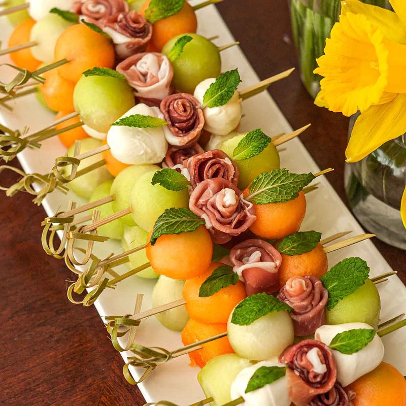 Capicola and Melon Skewers