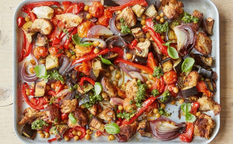 Balsamic Roasted Vegetable Tray Bake