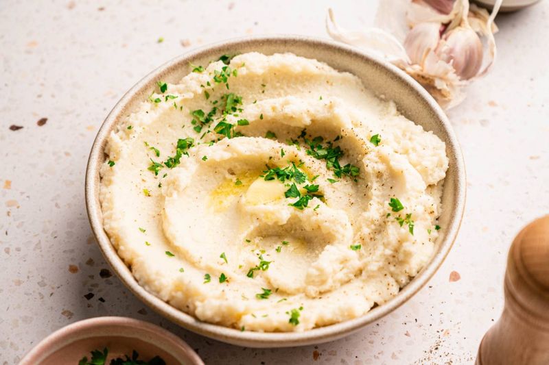 Creamy Mashed Cauliflower with Chives