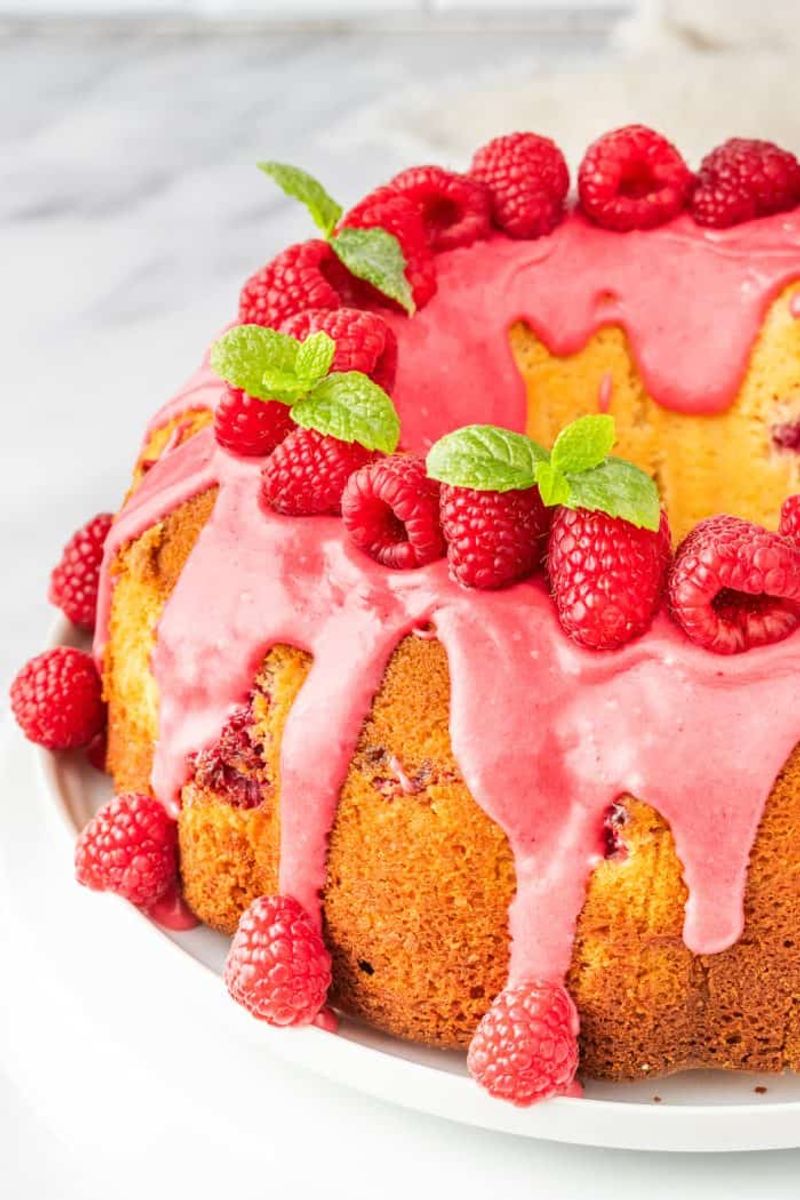 Raspberry Lemonade Bundt Cake