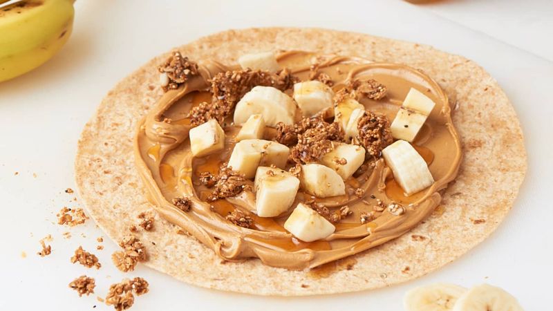 Banana Granola Breakfast Wrap