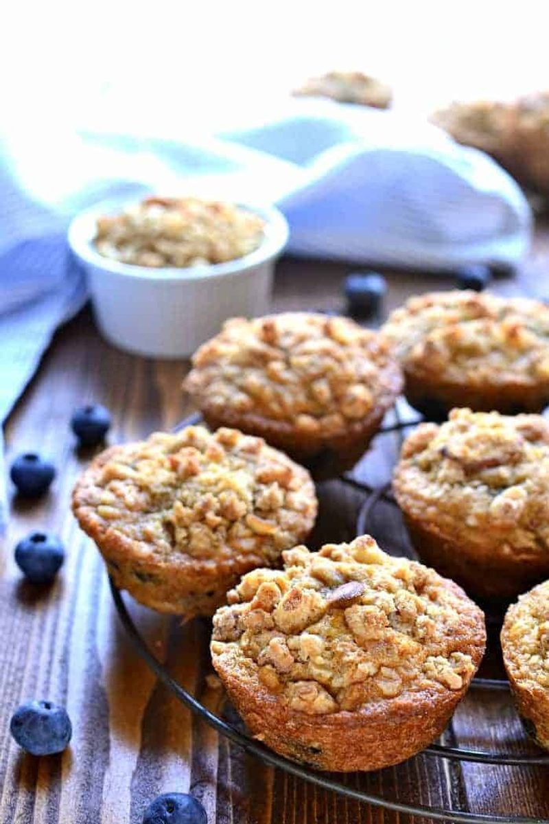 Granola Muffins with Blueberries
