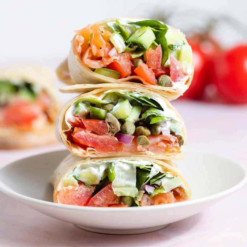Smoked Salmon and Cream Cheese Wrap