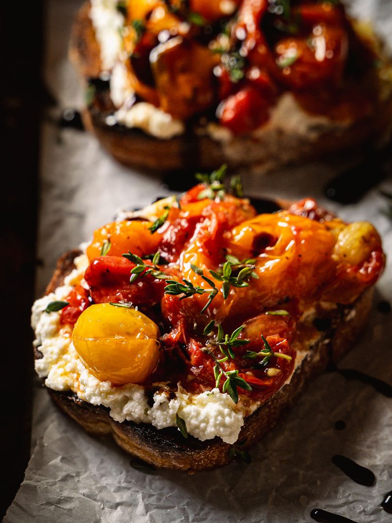 Roasted Cherry Tomato and White Bean Toast
