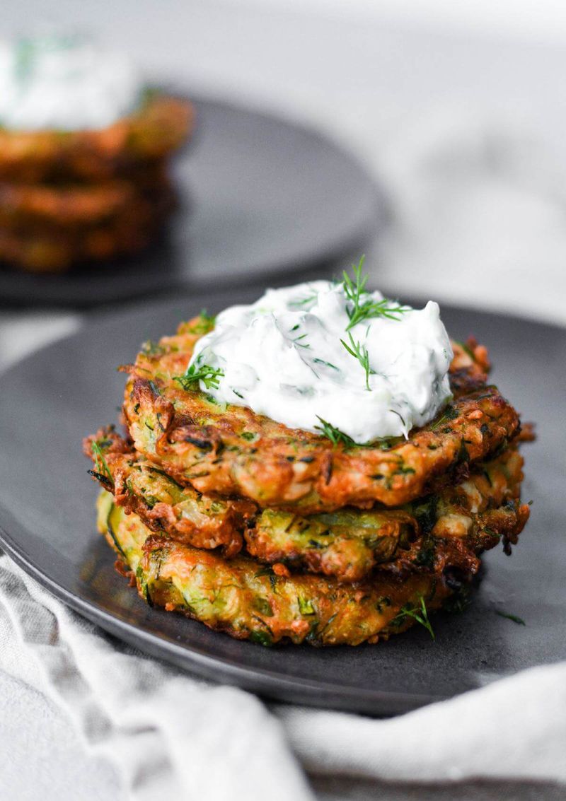 Kolokithokeftedes (Zucchini Fritters)