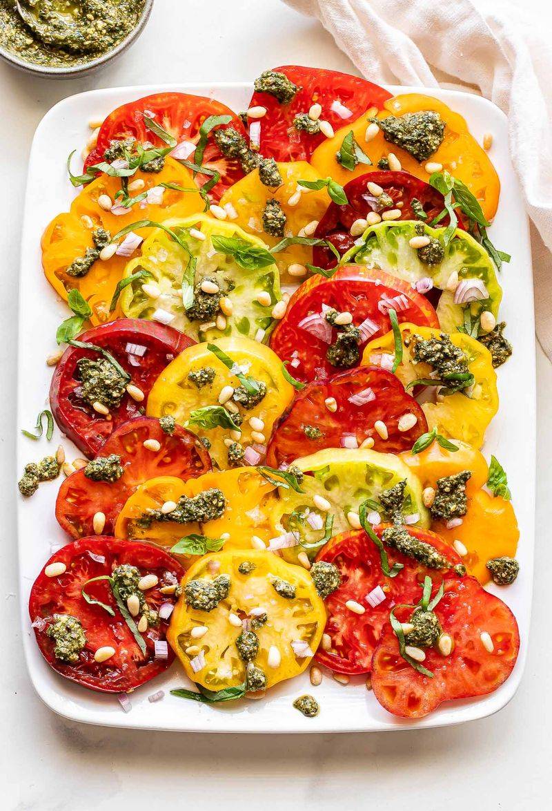 Heirloom Tomato Salad with Basil Oil