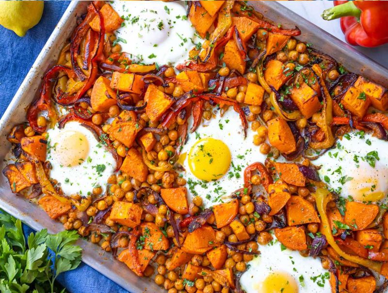 Sheet Pan Veggie and Egg Bake
