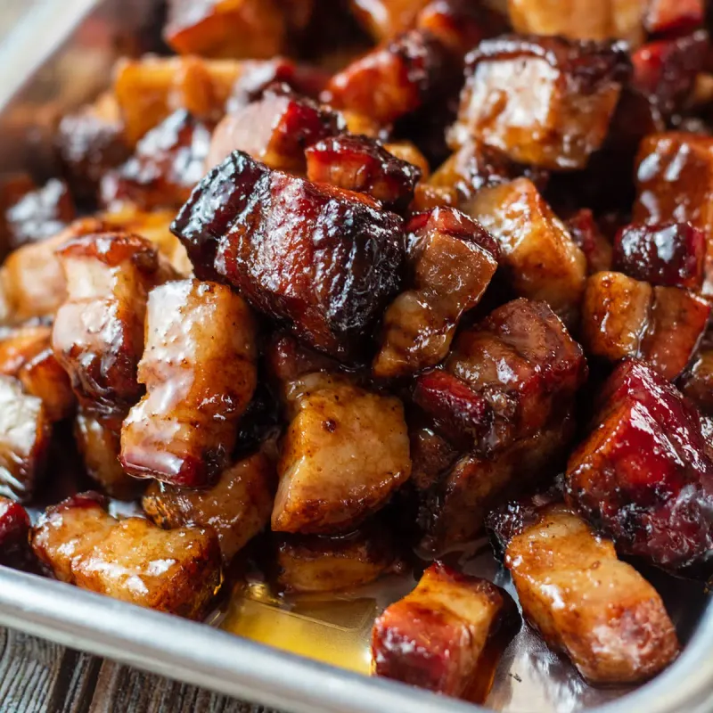 Sweet and Sticky Pork Belly Bites