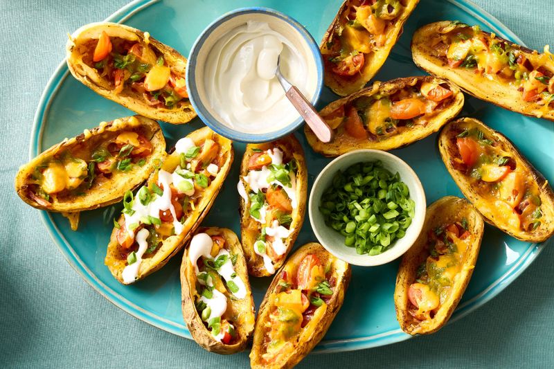 BBQ Loaded Potato Skins