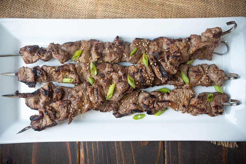 Spicy Korean BBQ Beef Skewers (Bulgogi Style)