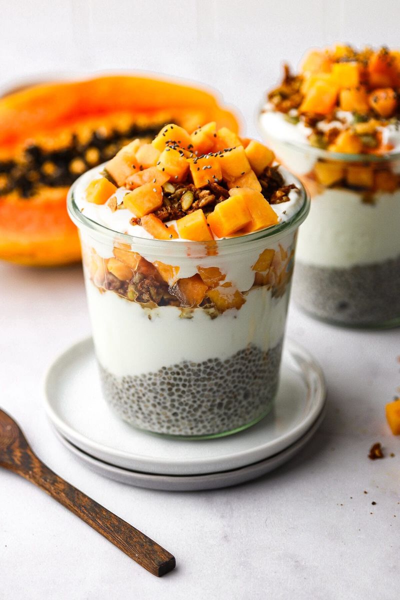 Papaya Chia Seed Pudding