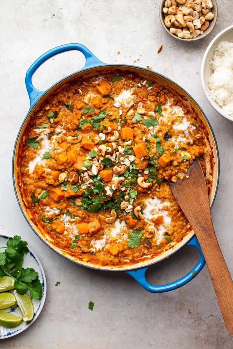 Sweet Potato and Red Lentil Dahl