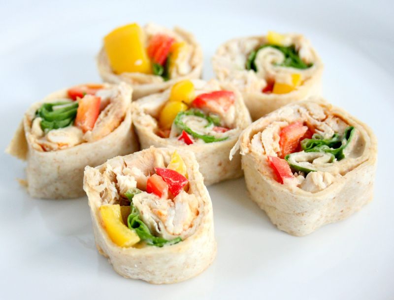 Turkey and Hummus Pinwheels