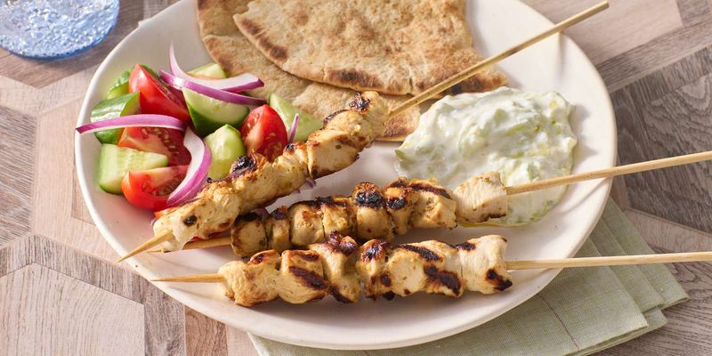 Greek Chicken Souvlaki Skewers