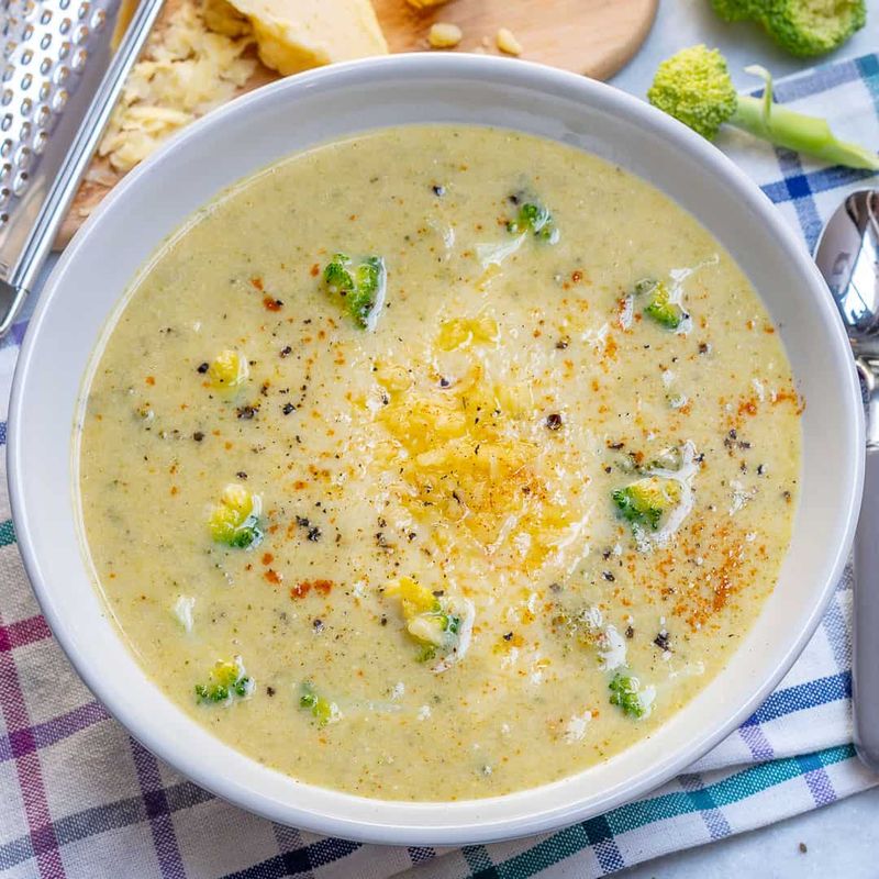Lighter Broccoli Cheddar Soup