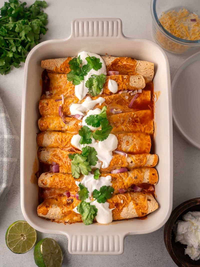 Lighter Chicken Enchiladas