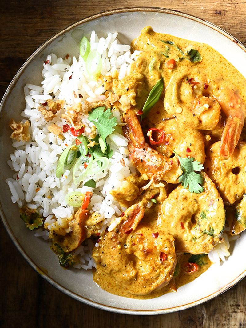Coconut Curry Shrimp with Rice