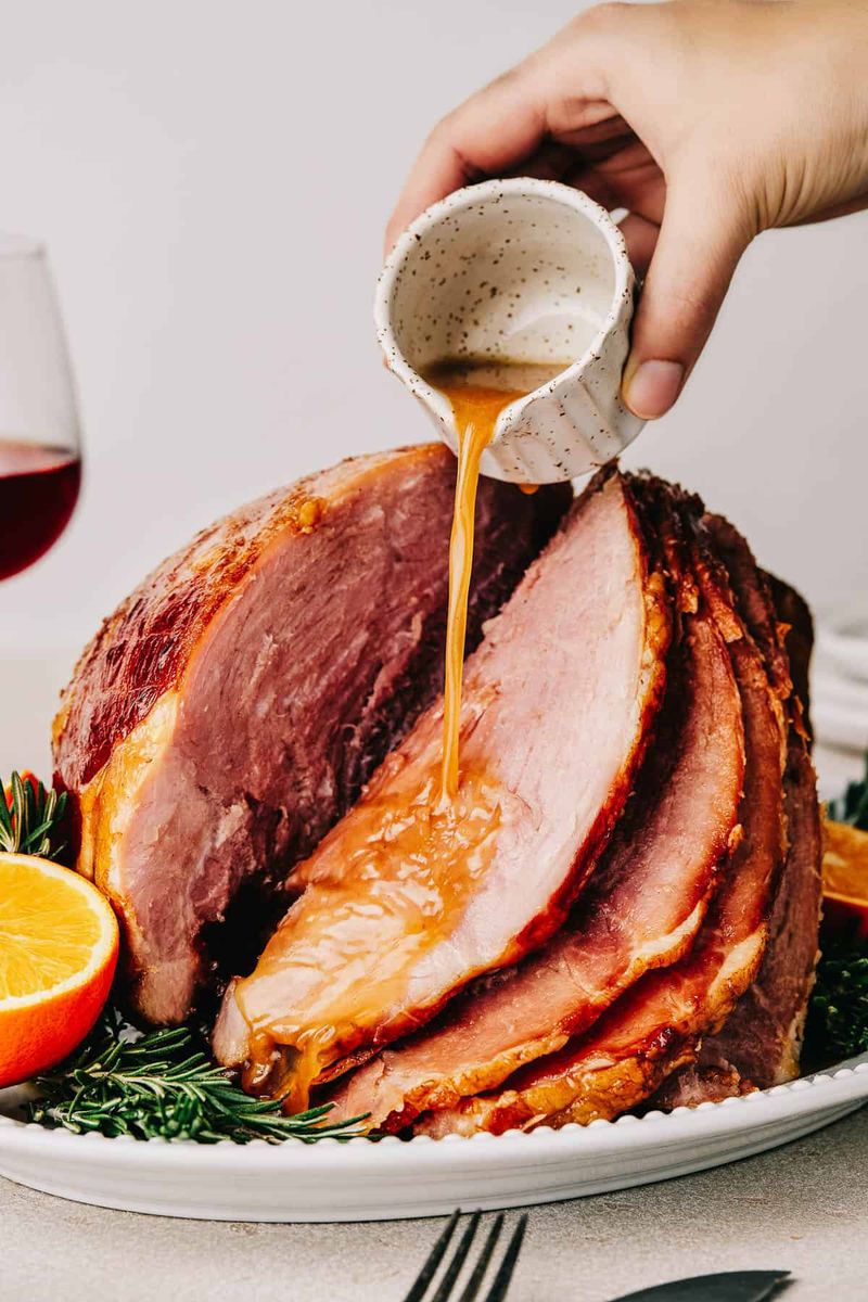 Slow Cooker Ham with Brown Sugar Glaze
