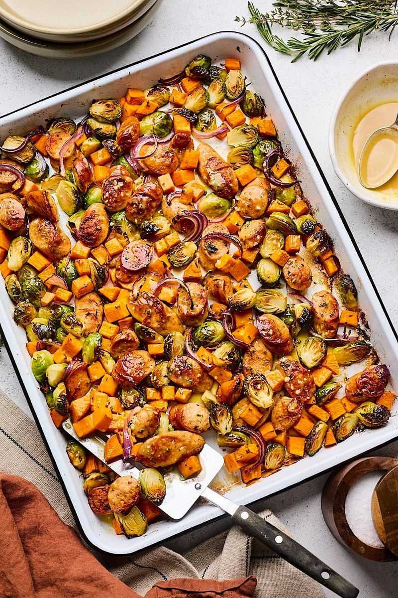 One-Pan Sausage And Veggie Bake