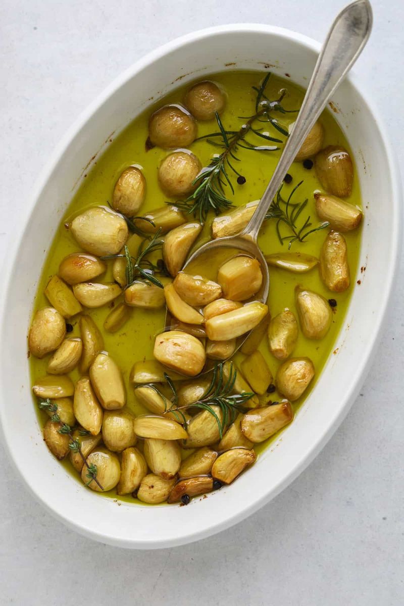 Whole Garlic Cloves Cooked Low and Slow