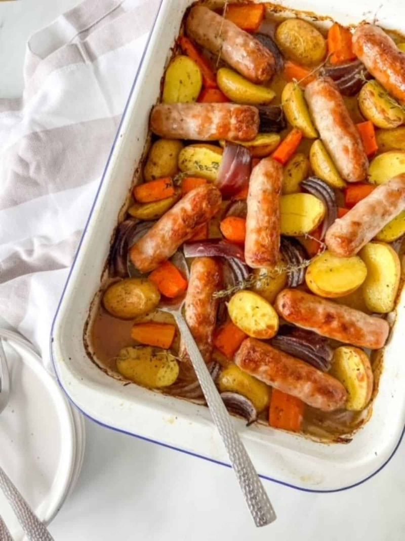 Sausage and Potato Traybake