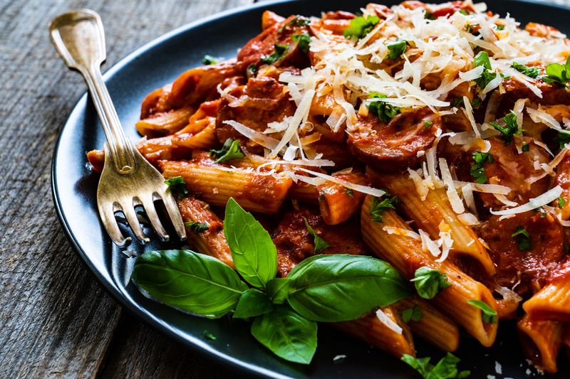 Arrabbiata Sausage and Peppers Pasta