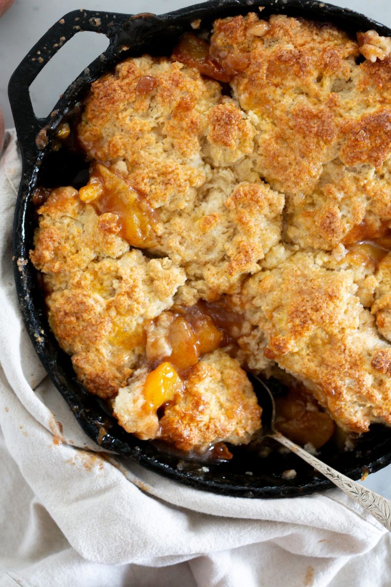Deep-Dish Peach and Bourbon Cobbler