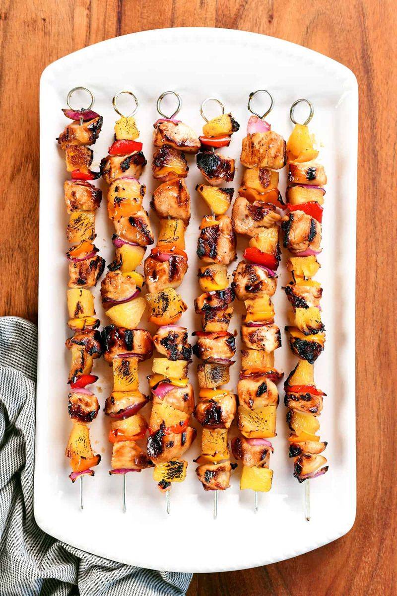 Hot Honey Chicken Pineapple Kebabs