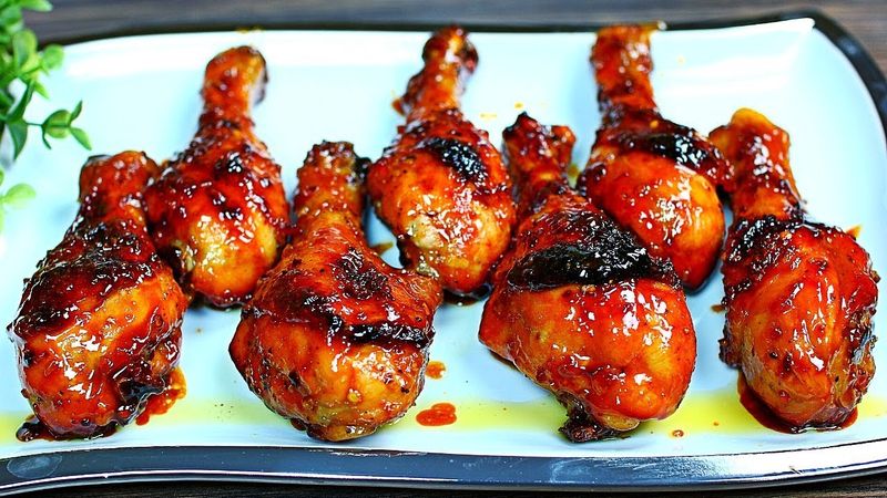 Hot Honey Chicken Drumsticks with Garlic Butter