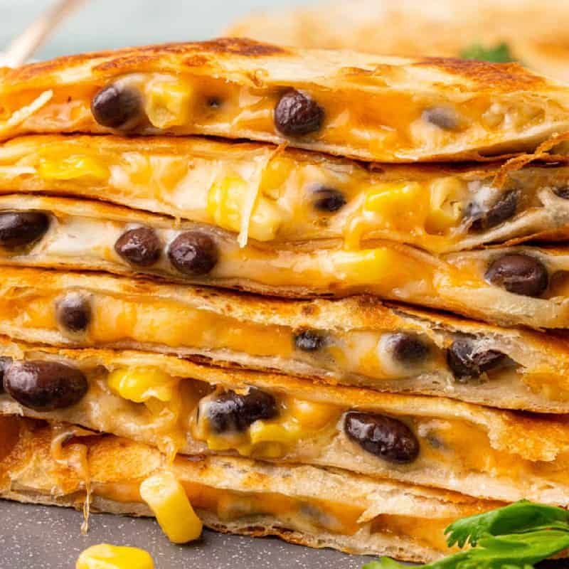 Quesadilla With Black Beans and Cheese