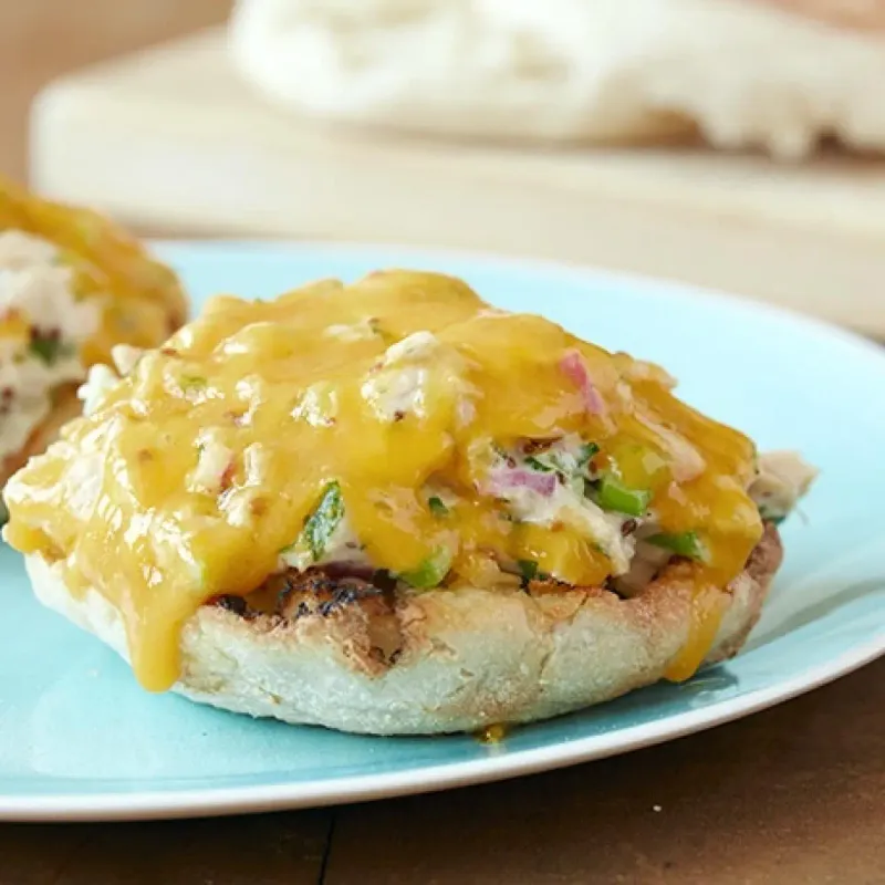 Tuna Melt on English Muffin