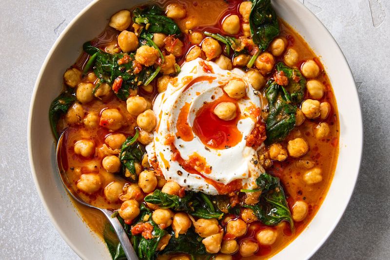 Spiced Chickpea and Spinach Stew