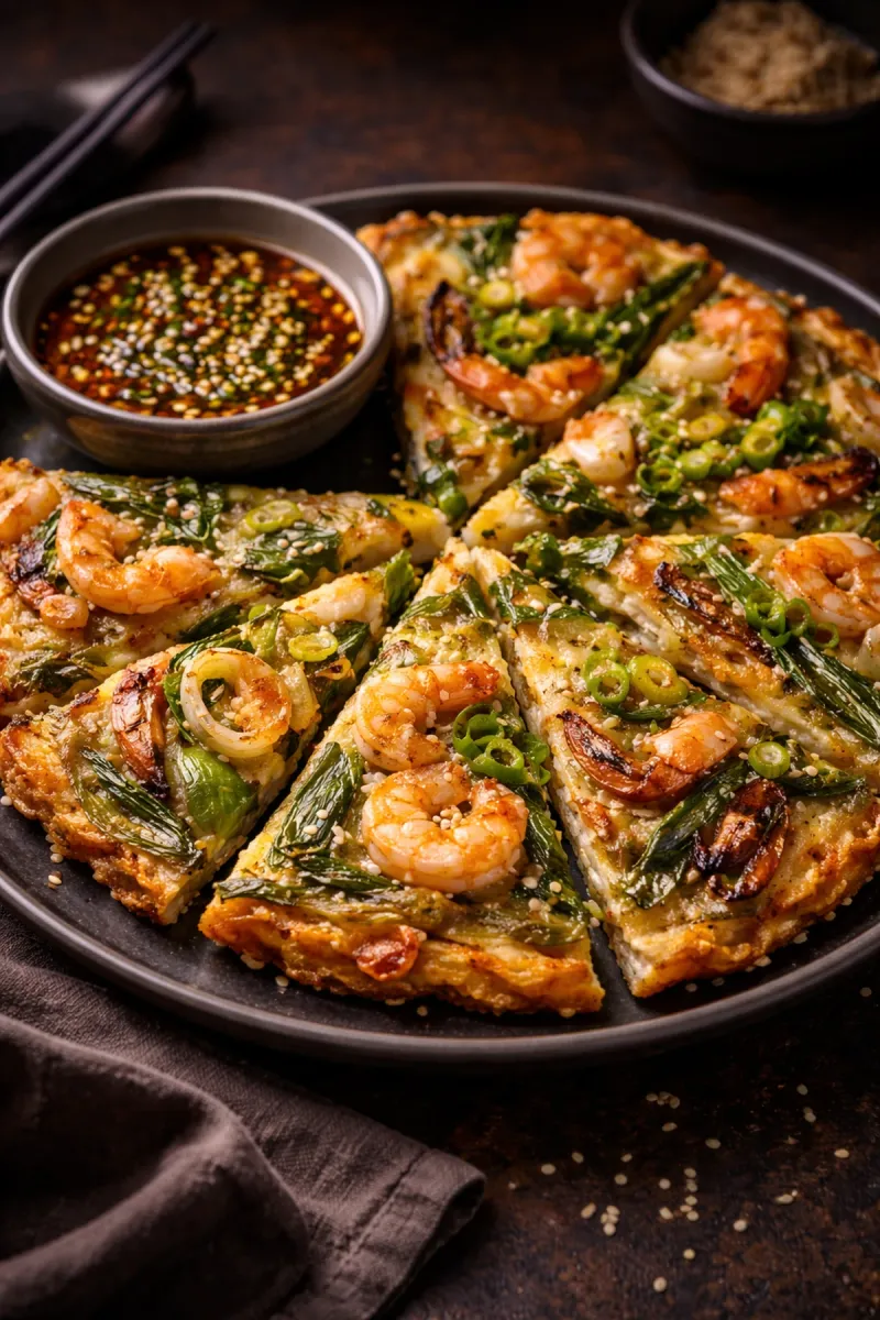 Haemul Pajeon (Seafood Scallion Pancake)