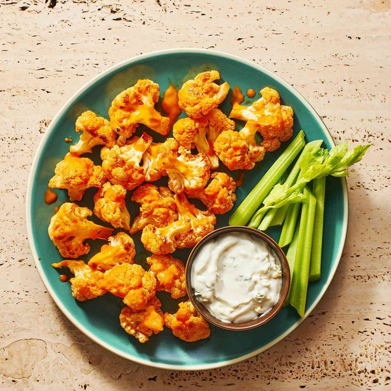 Cauliflower Bites with Buffalo Sauce