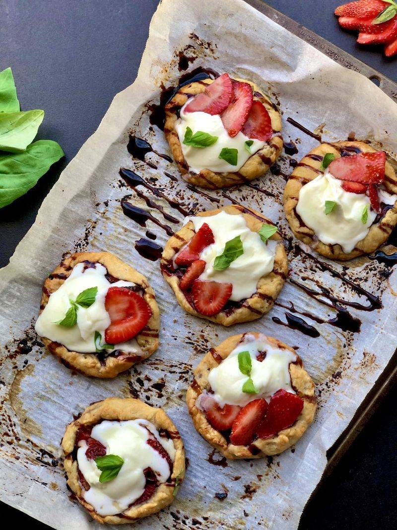 Strawberry Basil Tart with Ricotta