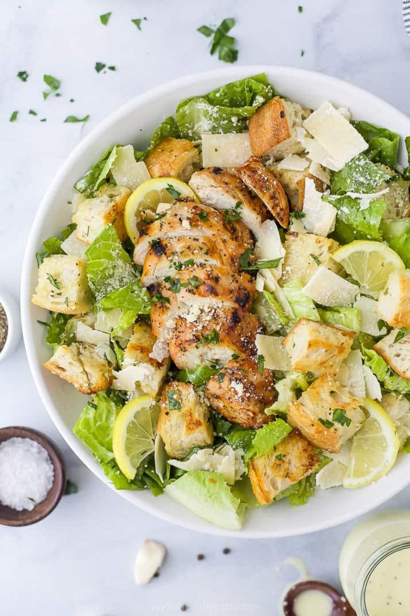 Lemon Herb Grilled Chicken Caesar Bowl
