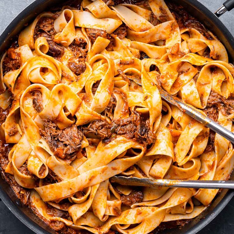 Beef Short Rib Ragu Over Pappardelle