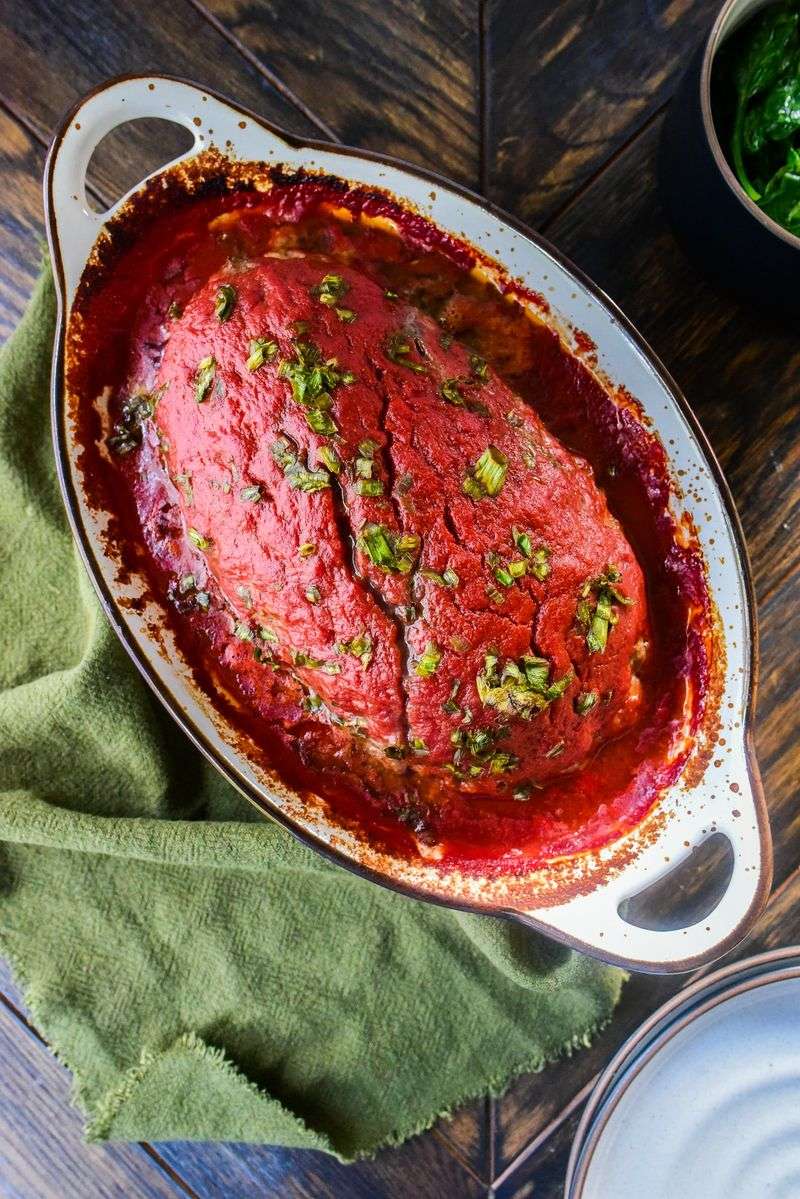 Meatloaf Glazed and Smothered in Tomato Gravy
