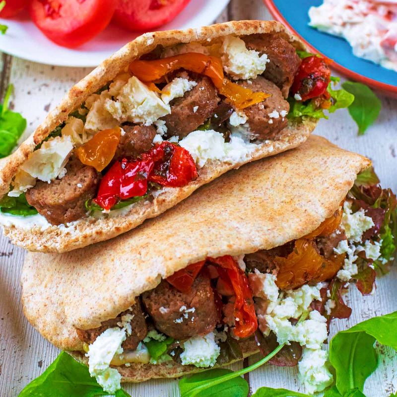 Lamb Mince Stuffed Pita Pockets
