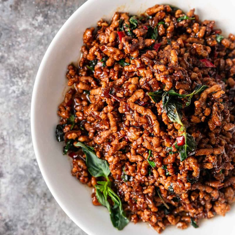 Lamb Mince Thai Basil Stir Fry