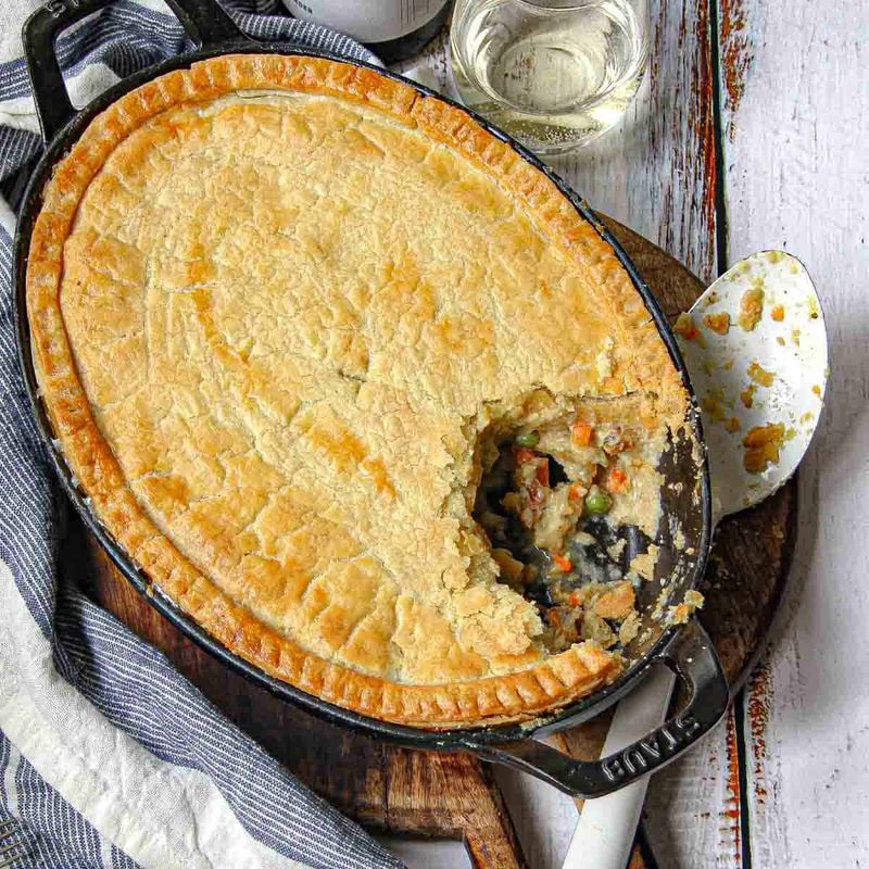 Fisherman's Pie Topped with Pastry