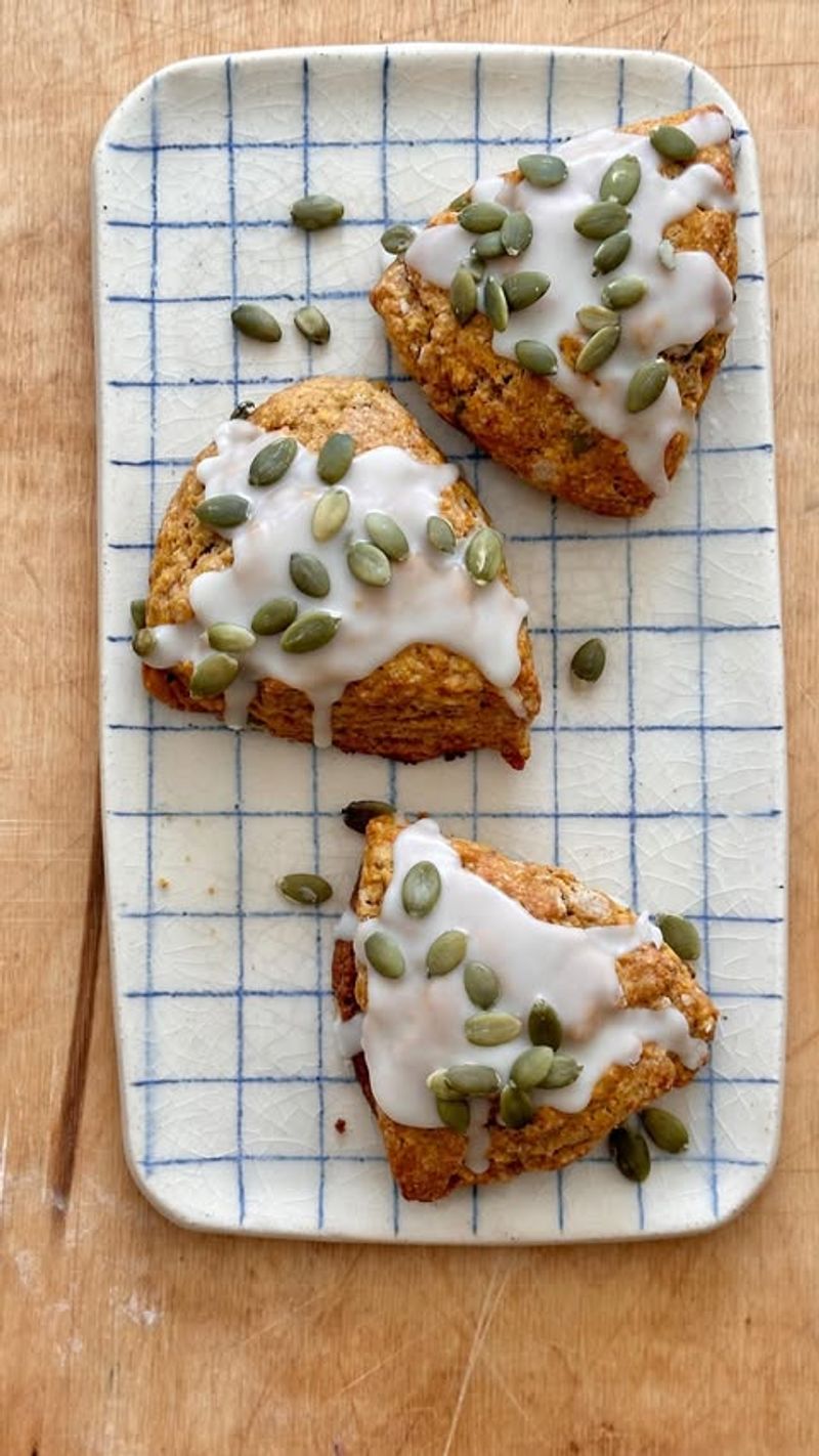 Pumpkin Spice and Pepita Scones