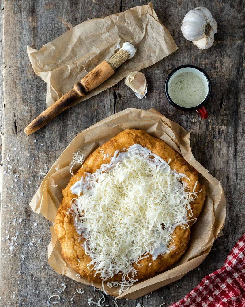 Langos (Deep-Fried Flatbread)