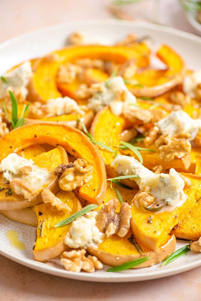 Roast Pumpkin with Blue Cheese and Walnuts