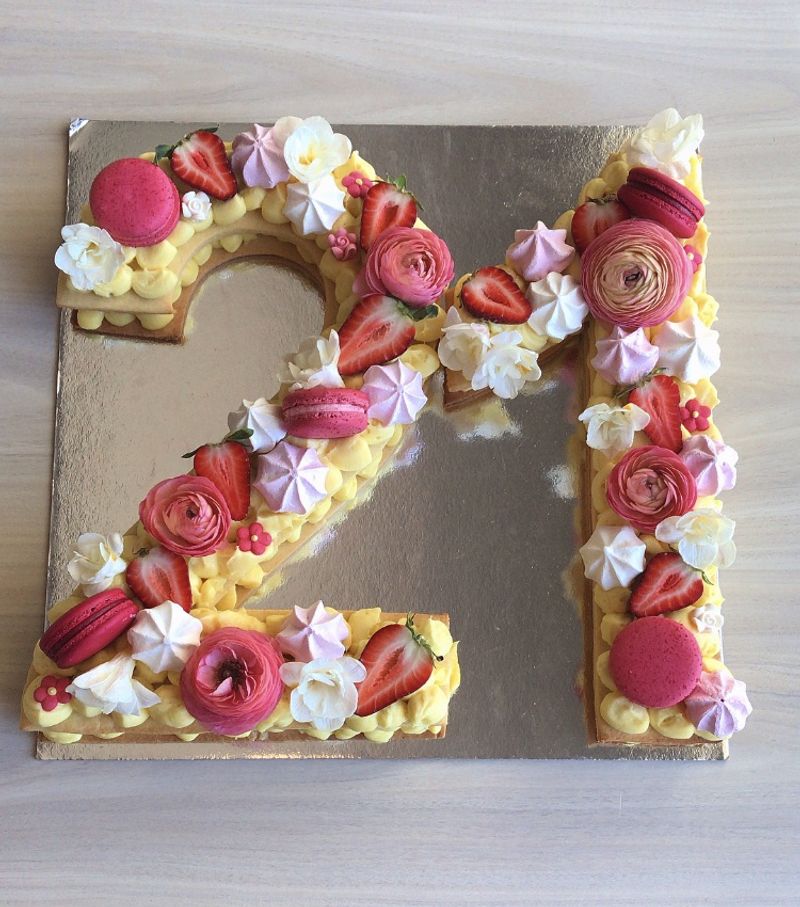 Sculpted Number Cake