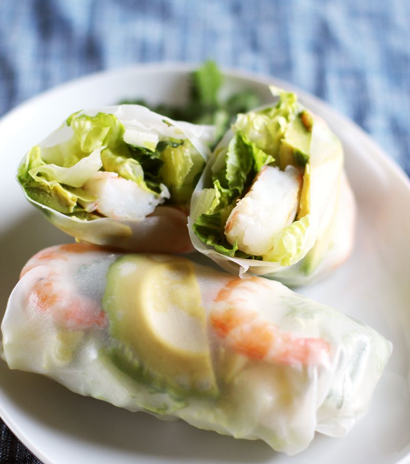 Prawn and Avocado Rice Paper Rolls