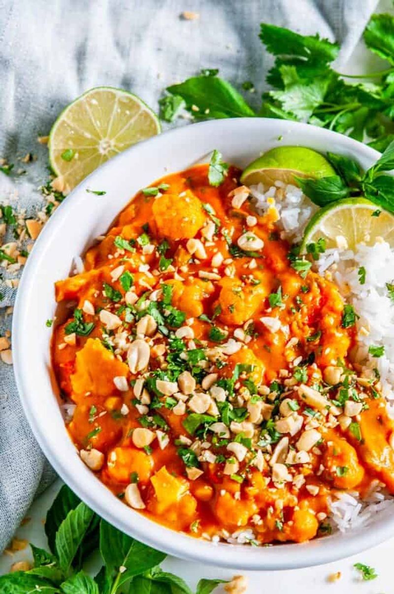 Coconut Curry Vegetable Rice Bowl