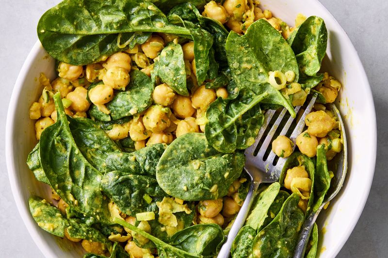 Chickpea and Spinach Couscous Salad